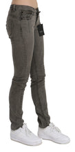 Gray Low Waist Skinny Denim Cotton Jeans Costume National