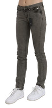 Gray Low Waist Skinny Denim Cotton Jeans Costume National