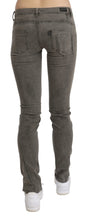 Gray Low Waist Skinny Denim Cotton Jeans Costume National