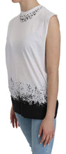 White Sleeveless T-shirt Tank Cotton Top Dsquared²