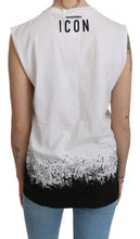 White Sleeveless T-shirt Tank Cotton Top Dsquared²