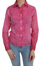 Pink Collared Long Sleeve Shirt Blouse Top Ermanno Scervino