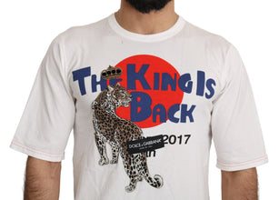 White Leopard Royal Top T-shirt Dolce & Gabbana