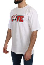 White Love Panda Print Top T-shirt Dolce & Gabbana