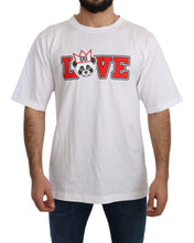 White Love Panda Print Top T-shirt Dolce & Gabbana