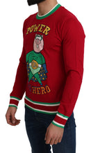 Red Wool Silk Pig of the Year Sweater Dolce & Gabbana