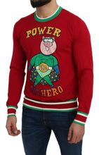 Red Wool Silk Pig of the Year Sweater Dolce & Gabbana
