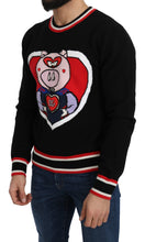 Black Cashmere Pig of the Year Pullover Sweater Dolce & Gabbana