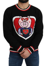 Black Cashmere Pig of the Year Pullover Sweater Dolce & Gabbana