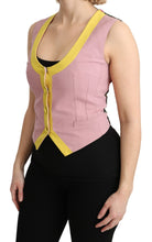 Pink Sleeveless Waistcoat Vest Cotton Top Dolce & Gabbana