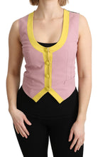 Pink Sleeveless Waistcoat Vest Cotton Top Dolce & Gabbana
