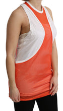 Orange White Crewneck Sleeveless Tank T-shirt Dress Top Dsquared²