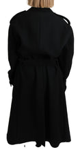 Virgin Wool Black Blazer Trenchcoat Jacket Dolce & Gabbana