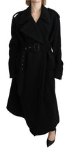 Virgin Wool Black Blazer Trenchcoat Jacket Dolce & Gabbana