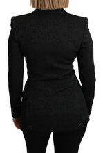 Black Brocade Single Breasted Blazer Jacket Dolce & Gabbana