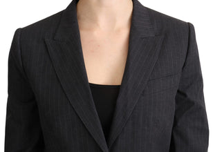 Gray Single Breasted Blazer Cotton Jacket Dolce & Gabbana