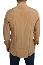 Yellow 100% Silk GOLD Top Slim Shirt Dolce & Gabbana