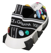 Black Multicolor Crystal Sneakers Shoes Dolce & Gabbana