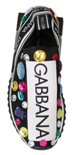 Black Multicolor Crystal Sneakers Shoes Dolce & Gabbana