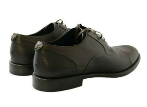 Brown Leather Laceups Dress Mens Shoes Dolce & Gabbana