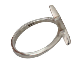 Silver Womens Clear CZ Star 925 Ring Nialaya