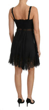 Black Silk Lace Dress Chemise Lingerie Dolce & Gabbana