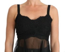 Black Silk Lace Dress Chemise Lingerie Dolce & Gabbana