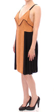 Black Bronze Silk Sleeveless Above Sheath Dress FILOS