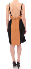 Black Bronze Silk Sleeveless Above Sheath Dress FILOS
