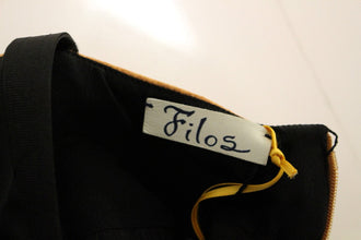 Black Bronze Silk Sleeveless Above Sheath Dress FILOS