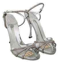 Silver Crystal Ankle Strap Sandals Shoes Dolce & Gabbana