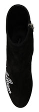 Black Suede L'Amore E'Bellezza Boots Shoes Dolce & Gabbana