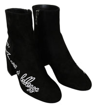 Black Suede L'Amore E'Bellezza Boots Shoes Dolce & Gabbana