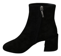 Black Suede L'Amore E'Bellezza Boots Shoes Dolce & Gabbana