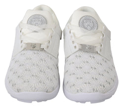 White Polyester Casual Sneakers Shoes Philipp Plein