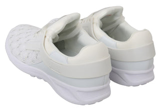 White Polyester Casual Sneakers Shoes Philipp Plein