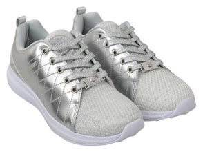 Gisella Silver Polyester Sneakers Shoes Philipp Plein