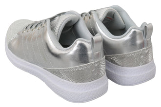 Gisella Silver Polyester Sneakers Shoes Philipp Plein