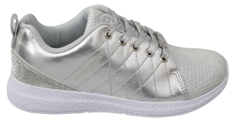 Gisella Silver Polyester Sneakers Shoes Philipp Plein