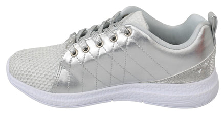 Gisella Silver Polyester Sneakers Shoes Philipp Plein