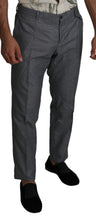Gray Formal Dress Trouser Slim Fit Pants Dolce & Gabbana