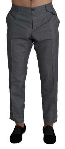 Gray Formal Dress Trouser Slim Fit Pants Dolce & Gabbana