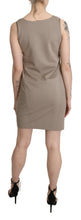 Brown Sequined V-neck Sleeveless Sheath Mini Dress Liu Jo