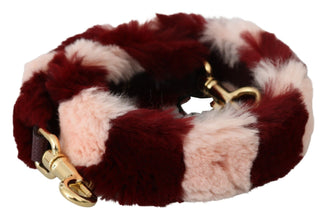 Pink Red Lapin Fur Accessory Shoulder Strap Dolce & Gabbana
