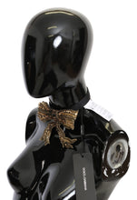 Gold Crystal Beaded Sequined 100% Silk Catwalk Necklace Dolce & Gabbana