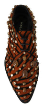 Orange Pony Hair Crystal Dress Broque Shoes Dolce & Gabbana