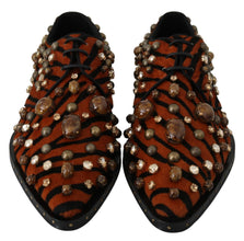 Orange Pony Hair Crystal Dress Broque Shoes Dolce & Gabbana