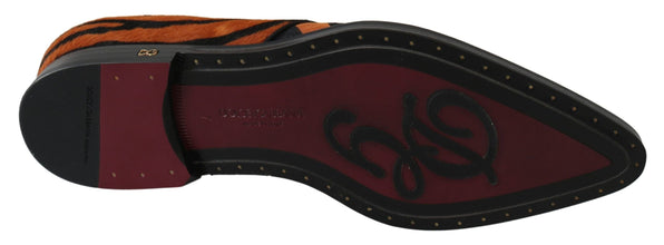 Orange Pony Hair Formal Dress Broque Shoes Dolce & Gabbana