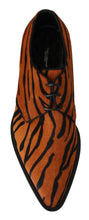 Orange Pony Hair Formal Dress Broque Shoes Dolce & Gabbana