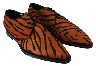 Orange Pony Hair Formal Dress Broque Shoes Dolce & Gabbana